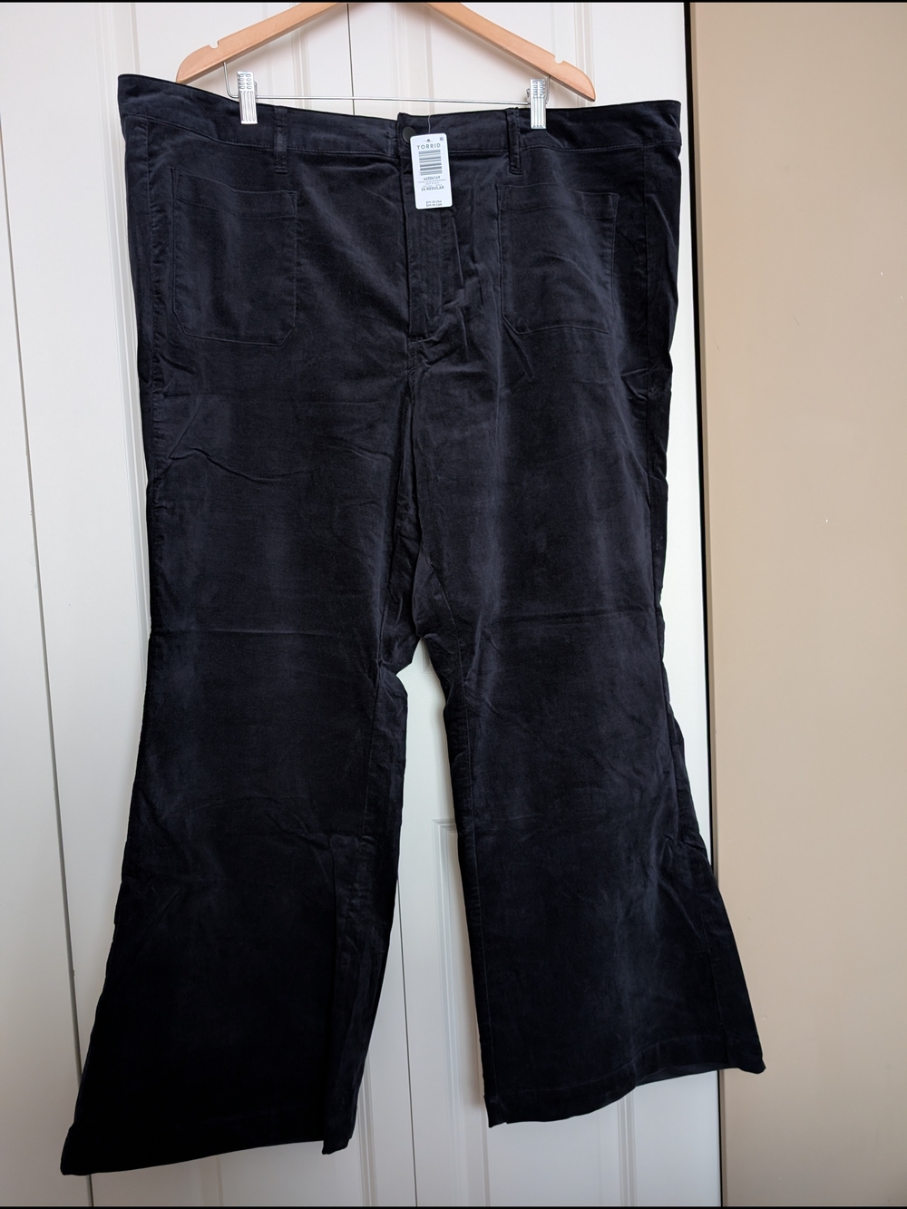 torrid Black Velvet Flare Pants